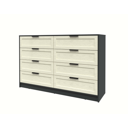 Kомод Тренд КТ-К157 (Антрацит ЛДСП/ Дуб снежный ЛМДФ) Ш1565 В1020 Г451